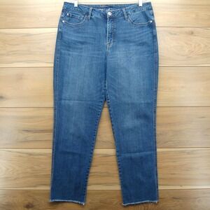 Seven7‎ Jeans Womens 12 Blue Weekend Easy Fit Boyfriend Raw Hem Stretch Tulum